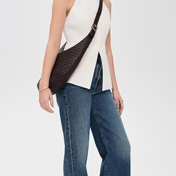 NWT Madewell The Essential Curve Shoulder Woven Bag - Picture 4 of 6